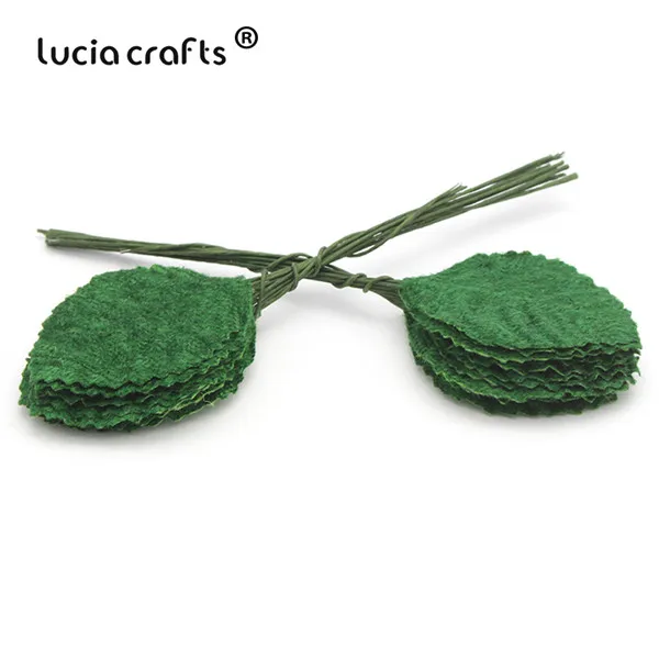 Lucia crafts 50 шт/100 шт искусственные листья флорист Сделай Сам домашний венок для вечеринок Свадебный декор Скрапбукинг Ремесло поддельные цветы A0703 - Цвет: C4 Green  50pcs