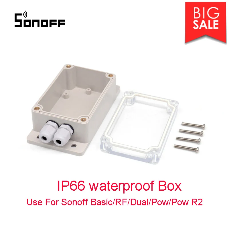 Водонепроницаемая распределительная коробка Sonoff IP66 поддержка Basic/RF/Dual/Pow
