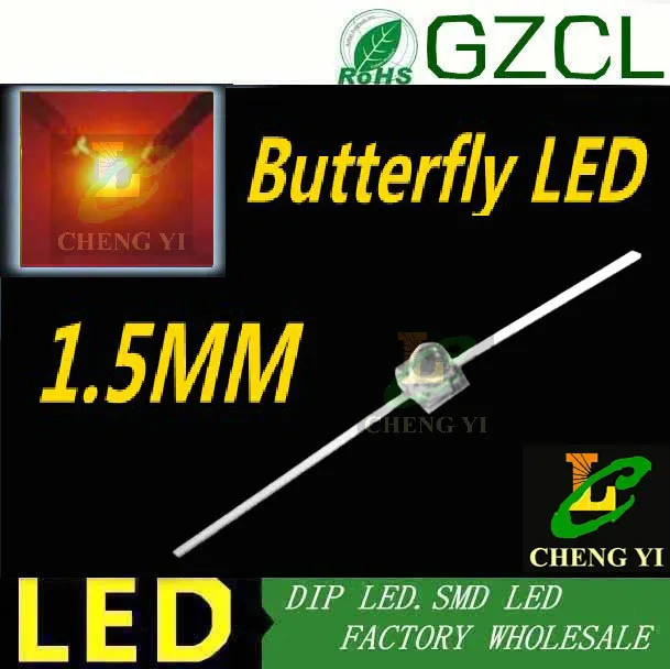 Высокое качество TR8 TR10 бабочка 1 5 мм светодиод оранжевый 2 0 V Мини DIY led|diy led|led diydiy led light |