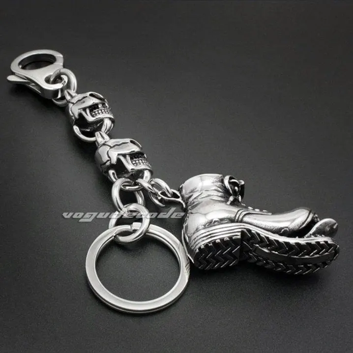 Панк рокер модный брелок с пряжкой твердый 316L нержавеющая сталь крутые мужские