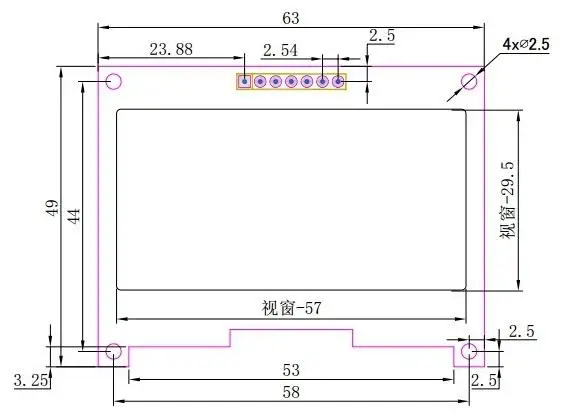 2,42 дюймов 7PIN SPI белый/желтый/синий oled-дисплей модуль SSD1309 Драйвер IC 128*64 IIC интерфейс
