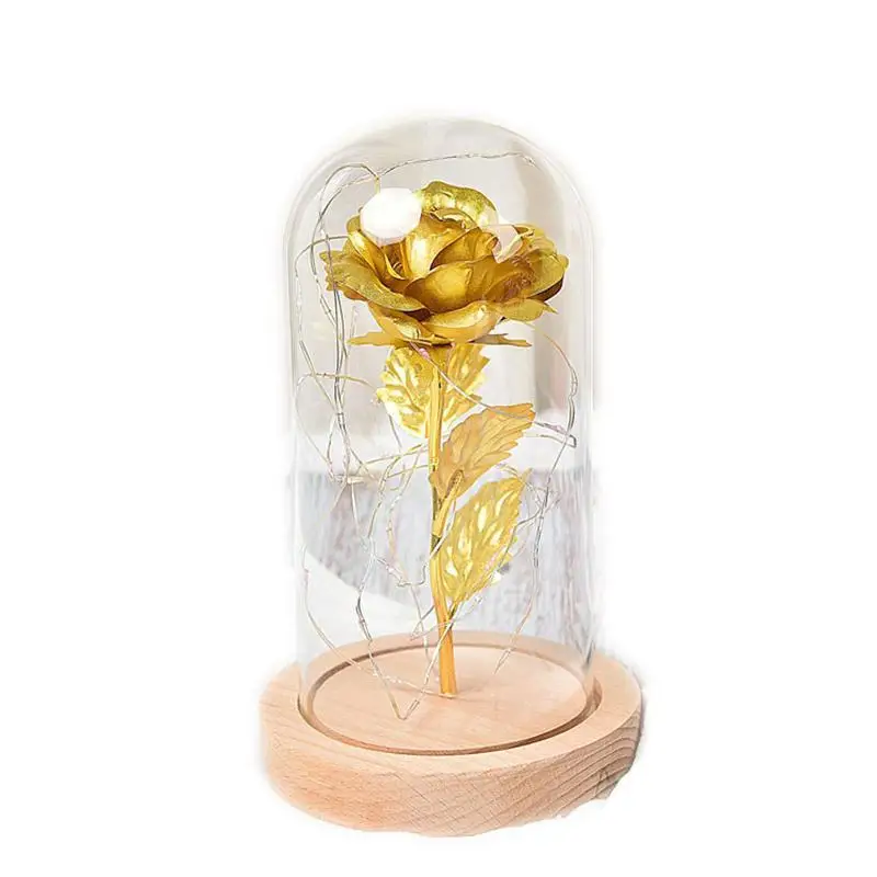 LED Beauty Rose and Beast красная гирлянда с питанием от аккумулятора настольная лампа