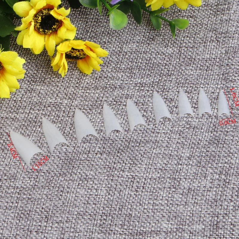 

500PCS False Point Stiletto UV Gel Acrylic Nail Beauty Tips Clear Natural White