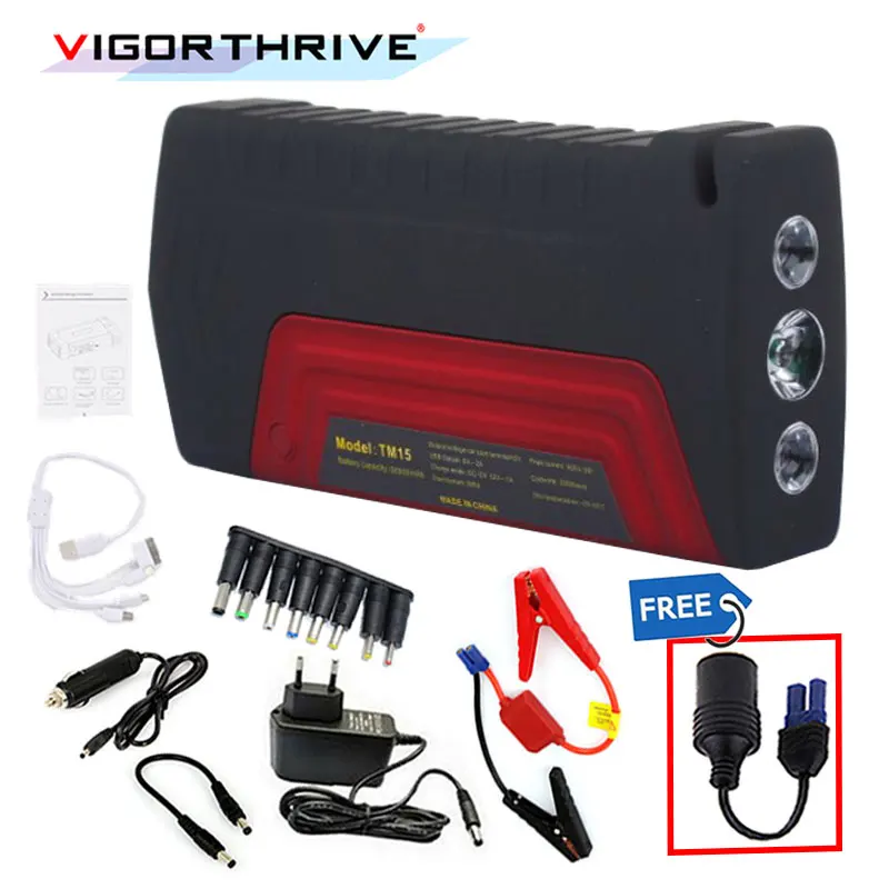

Mini Emergency 600A Peak Portable 12v Car Jump Starter Auto Battery Booster Power Bank For Petrol car Starting Device
