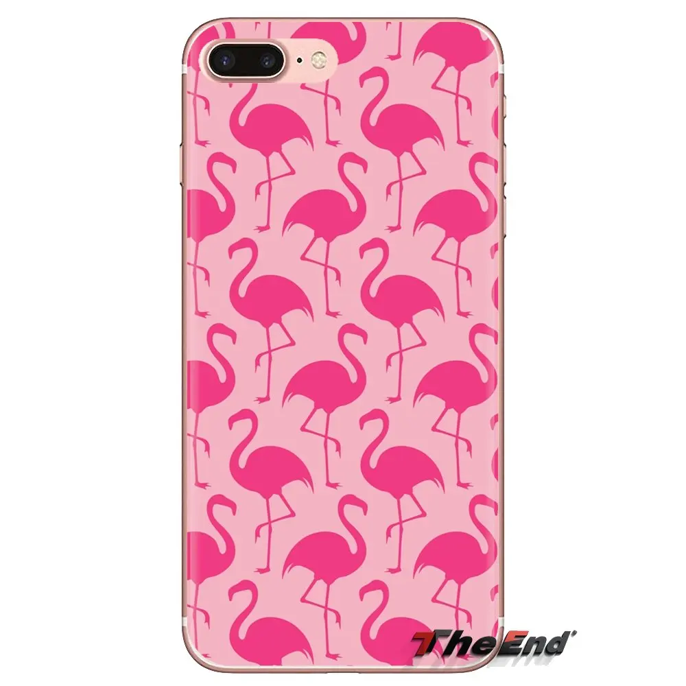 Мягкие прозрачные чехлы для Sony Xperia Z Z1 Z2 Z3 Z5 compact M2 M4 M5 C4 E3 T3 XA Huawei Mate 7 8 Y3II Flamingo Swan Art |
