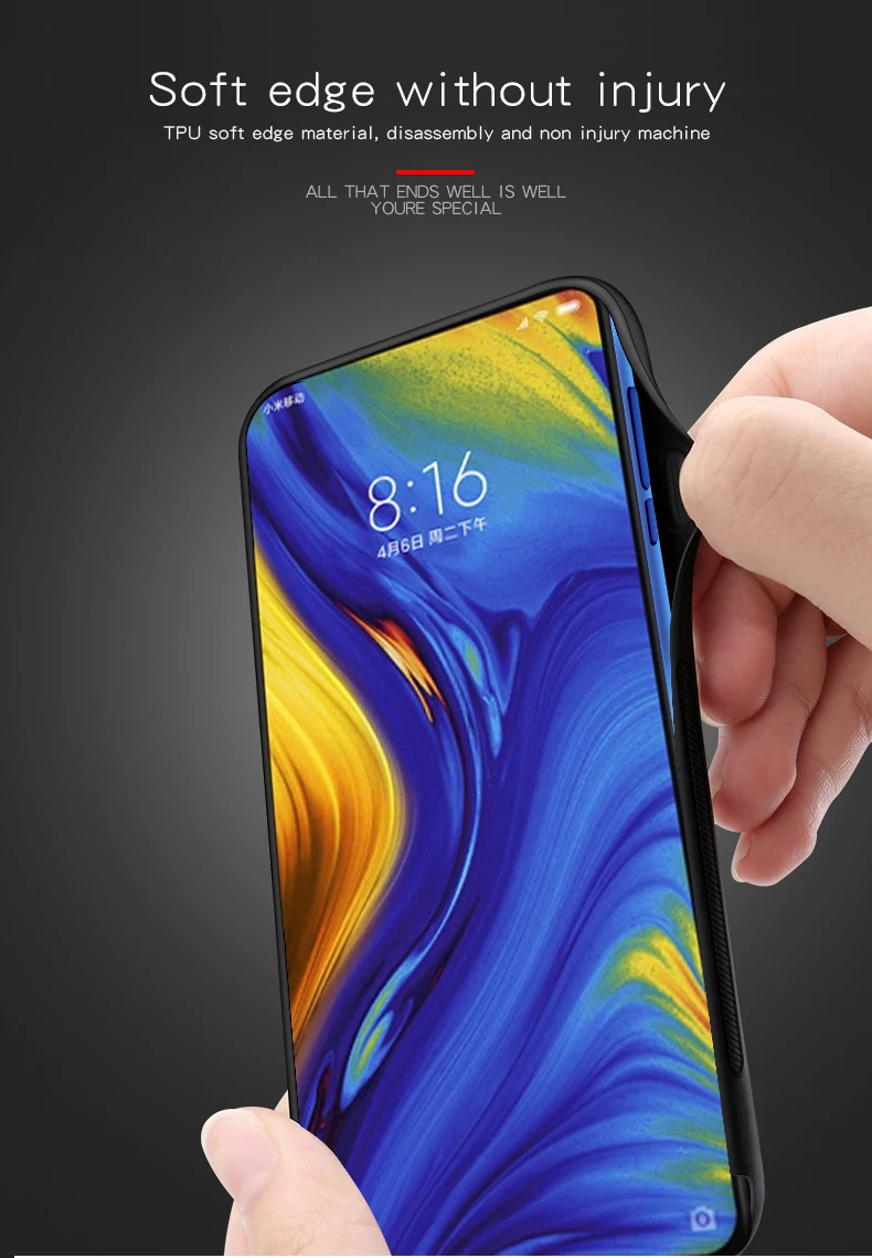 Чехол MOFI для Xiaomi mi x 3 тонкий мягкий ТПУ чехол телефона защита от царапин Роскошный