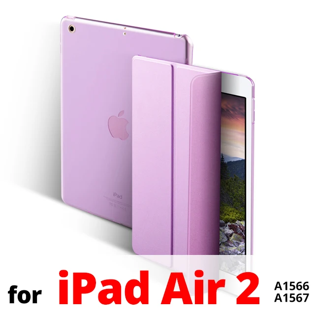 Чехол для iPad Air 2 Чехол Ультра Тонкий Магнитный Флип-стенд умный чехол для iPad 5 6 из искусственной кожи чехол для планшета для iPad Air 1 9,7 чехол - Цвет: Purple-iPad Air 2