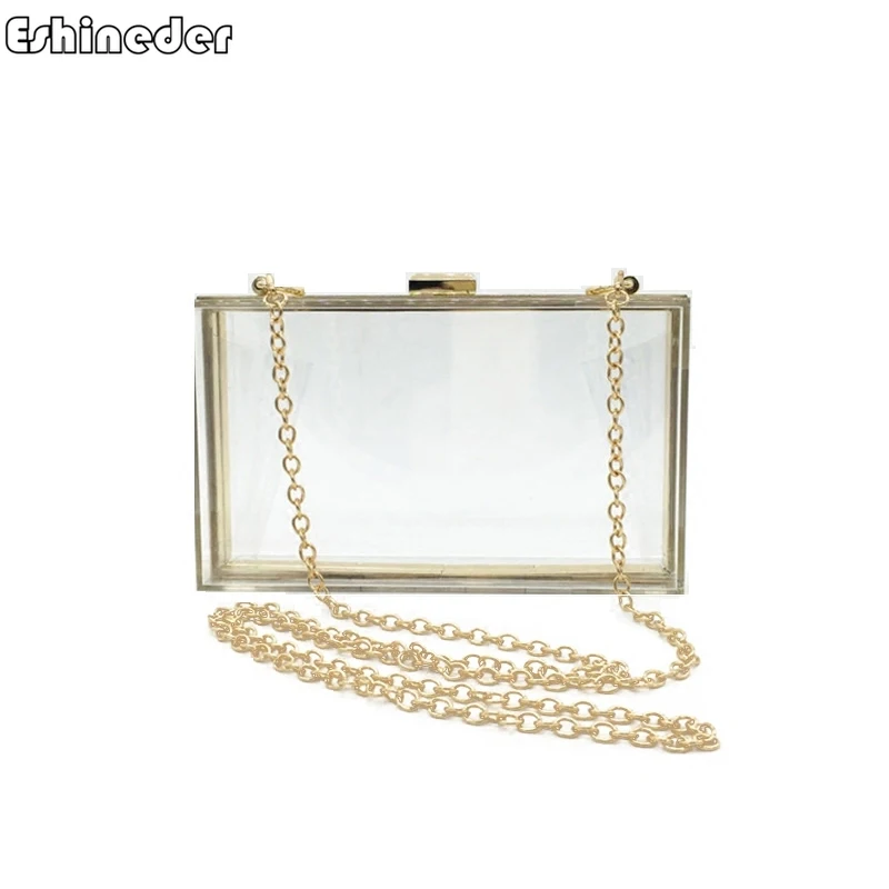 Летние прозрачные ПВХ клатчи простой дизайн белые модные бокс кошельки