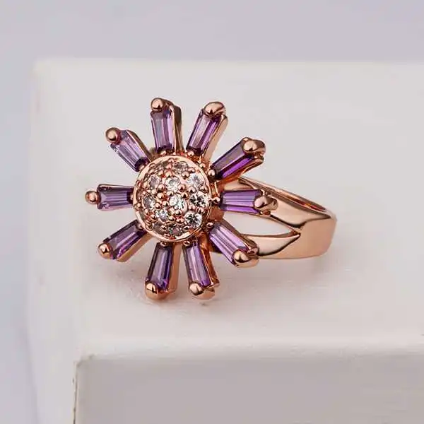 New Arrival Engagement Ring 18K Gold Plated Women Rings Made With Genuine SWA Elements Austrian Crystal Jewelry SMTPR443 | Украшения и