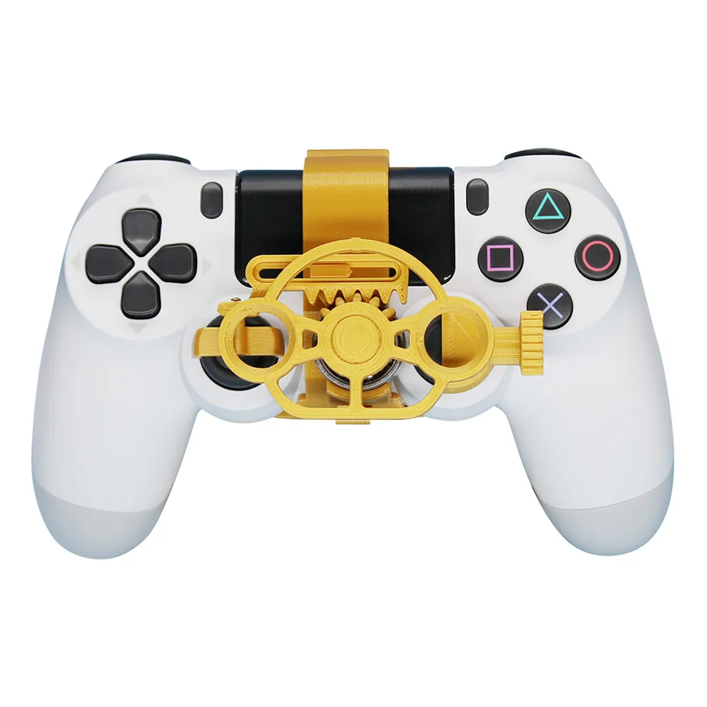Мини-Руль для sony PS4 DualShock 4 контроллер гоночный автомобиль Замена рулевого колеса контроллер Дополнительные аксессуары - Цвет: Metal gold