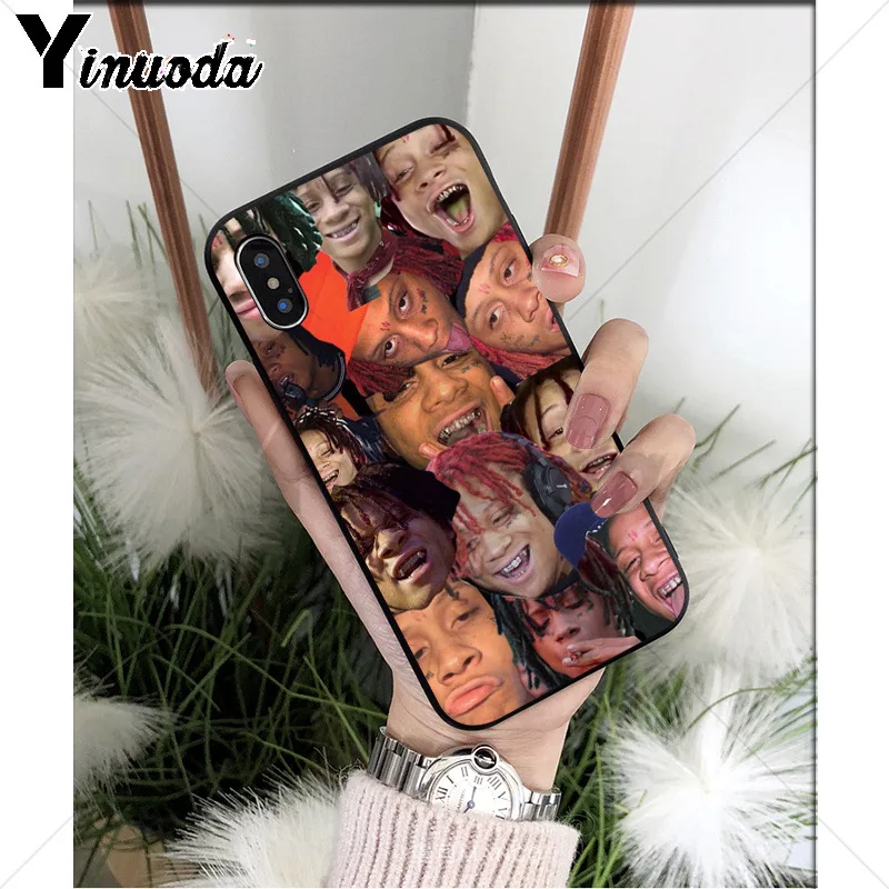 Yinuoda хип-хоп рэпер Trippie redd силиконовый мягкий ТПУ Черный чехол для телефона для iPhone X XS MAX 6 6s 7 7plus 8 8Plus 5 5S SE XR