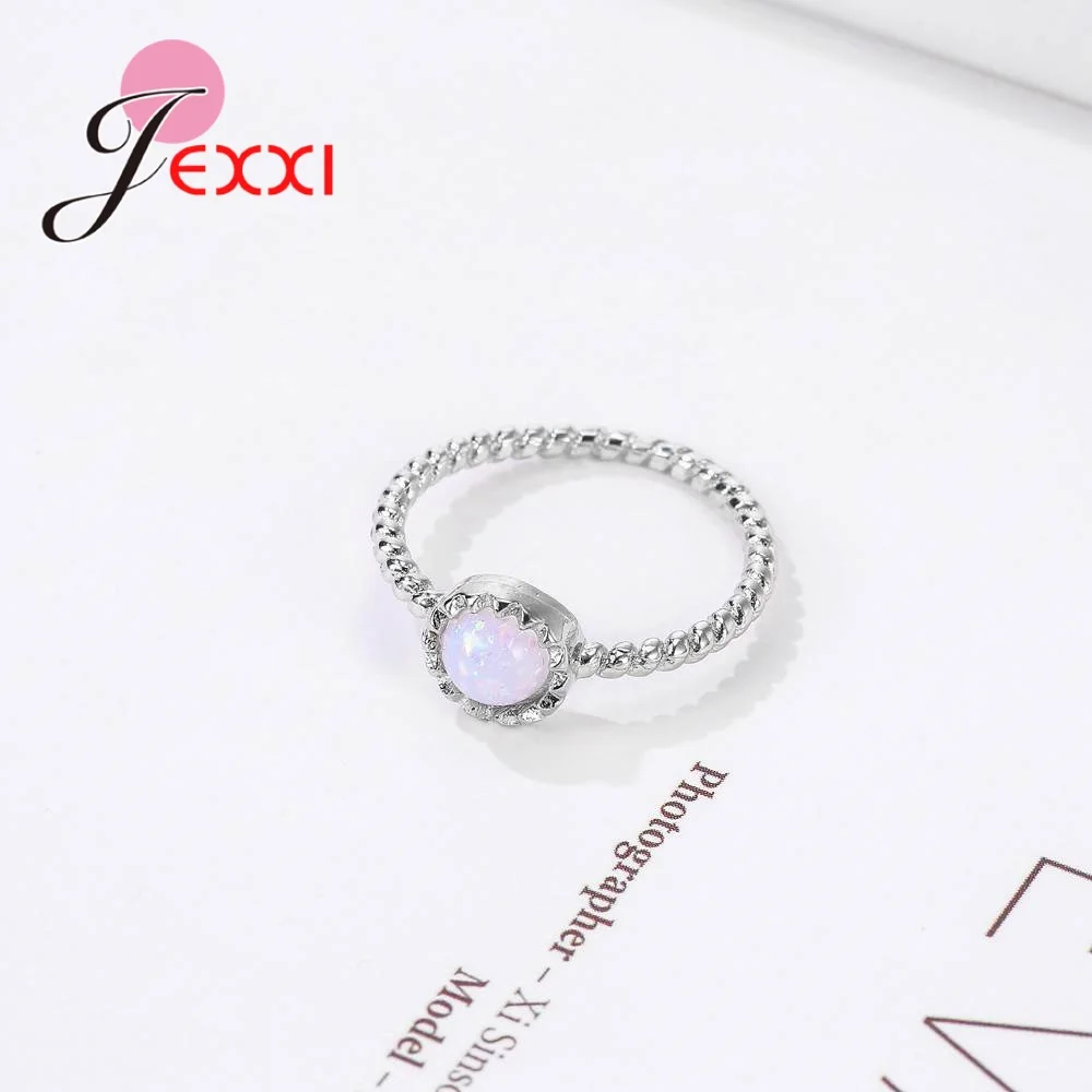 Vintage Silver Rings for Men Women Charming Mystic White Fire Opal Stone Jewelry Bague Party Accessories | Украшения и аксессуары