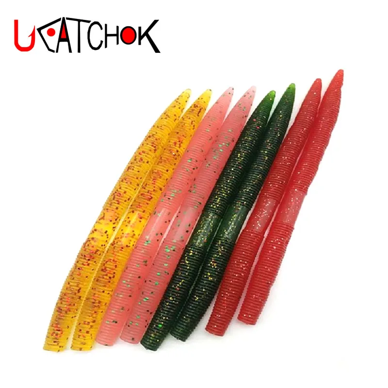 5pcs/lot 14cm 8g Soft Lure Artificial Fishing EarthWorm Baits Bionic noodle shape Worms Swimbaits Jig Head | Спорт и развлечения