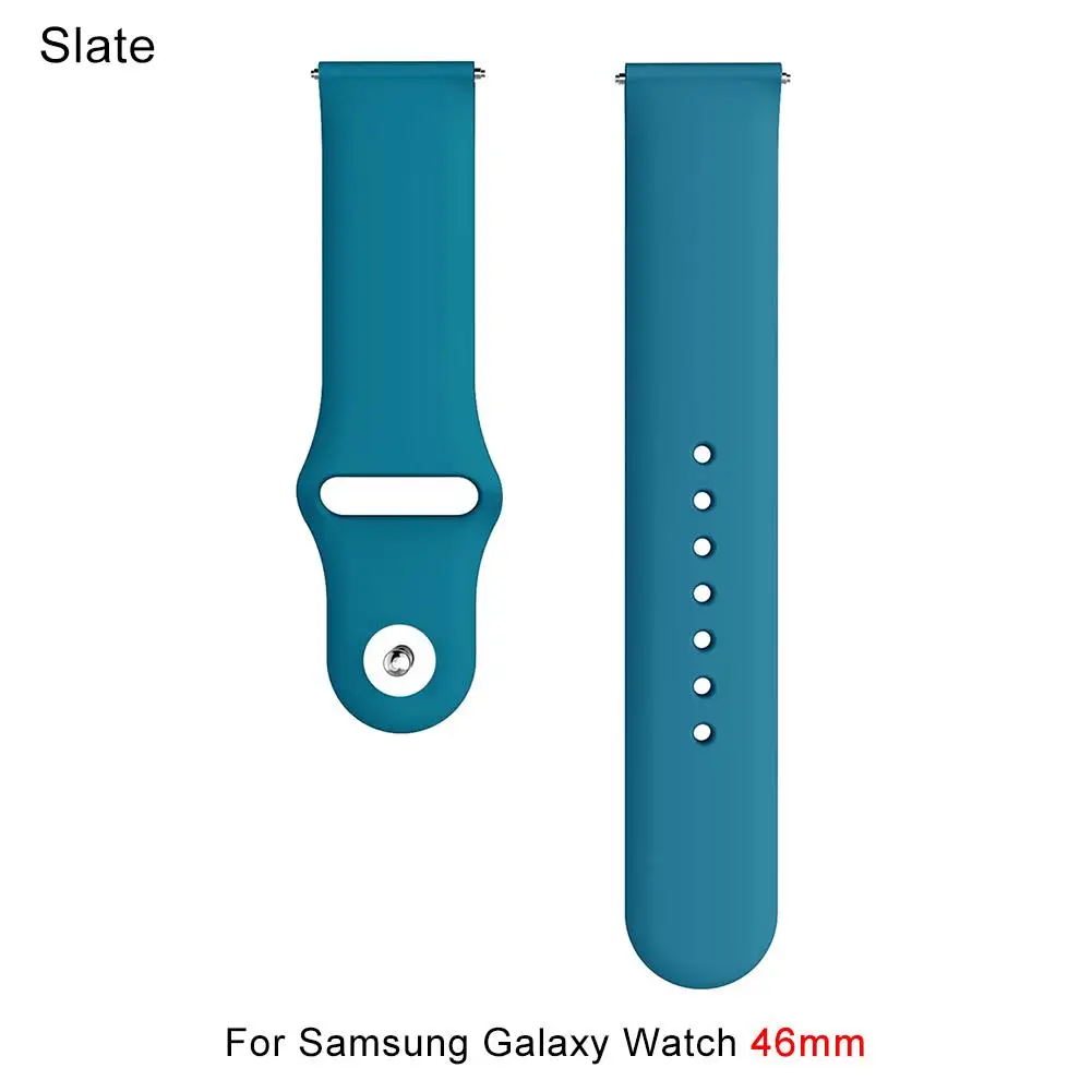 Синий Силиконовые спортивные часы ремешок для samsung Galaxy S4 42 мм и gear S2 46 мм и gear S3 Frontier универсальные классические ремешок для часов - Цвет: Синий