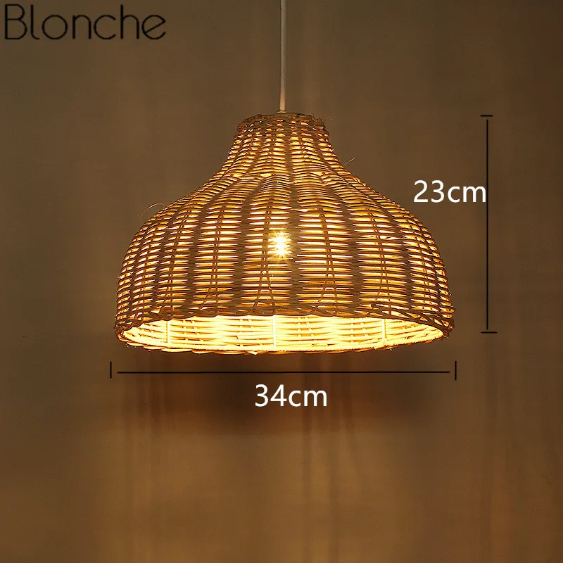 Юго Восточная Азия бамбуковые Ротанговые подвесные светильники кантри висячие