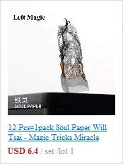 12 шт. = 1 упаковка соул бумага Will Tsai-Волшебные трюки чудо предсказание Soot Pro Fire крупным планом магические иллюзии сценическая Волшебная Комедия
