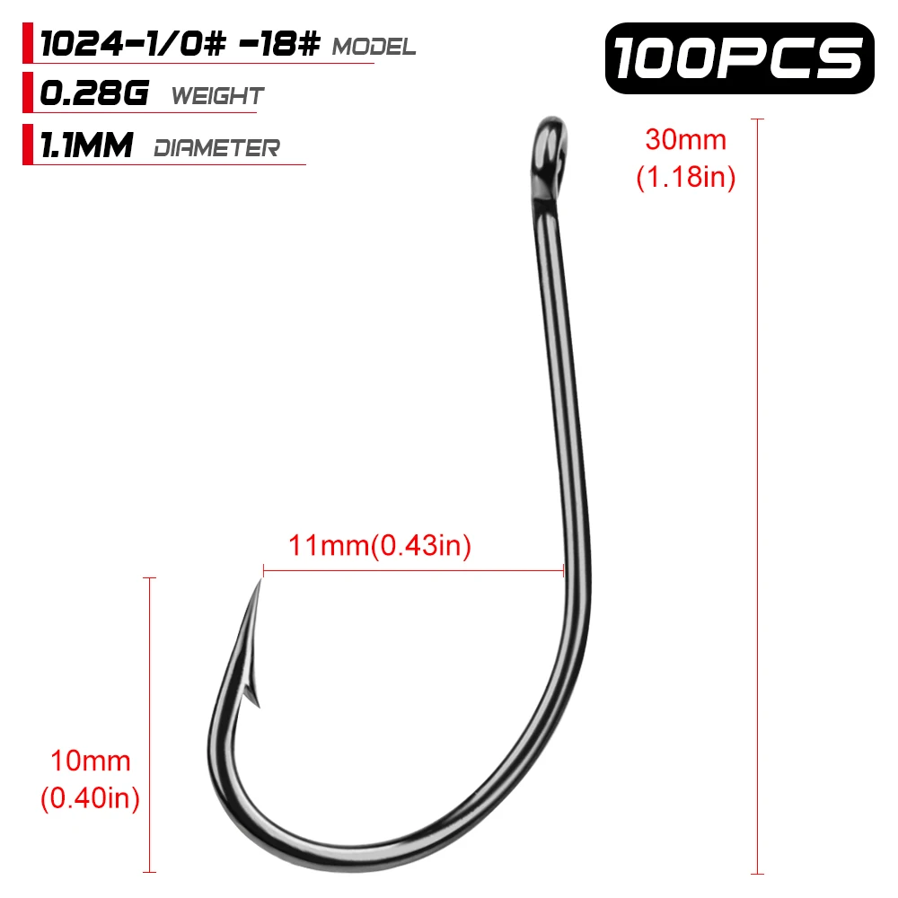 100 шт рыболовный крючок PRO BEROS бренд Maruseigo 1024 серия 5 # 6/0 пресноводная рыболовная