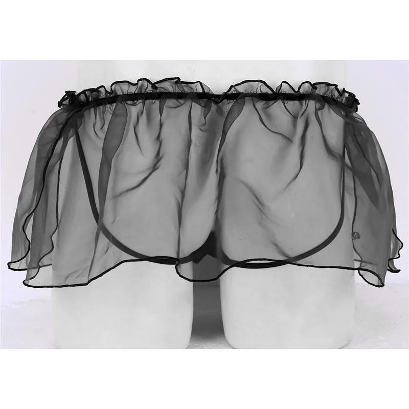 Для мужчин нижнее белье Sissy кружевное платье с цветочным рисунком из органзы