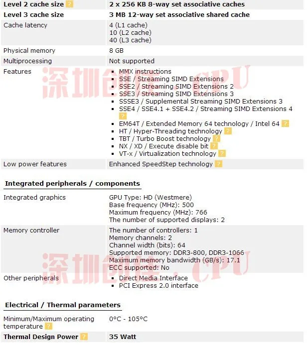 Процессор Intel Core I5 480m cpu 3 M/2,66 GHz/2933 MHz/двухъядерный процессор для ноутбука I5-480M совместимый с HM57 HM55