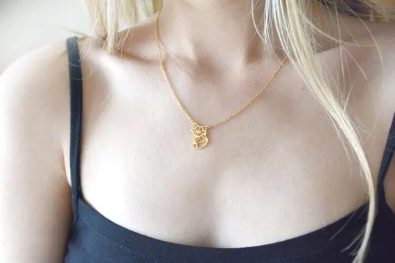 NianDi Geometric Fox Necklace Animal lovers Jewelry Lovely Pendant Drop Shipping YLQ7125 | Украшения и аксессуары