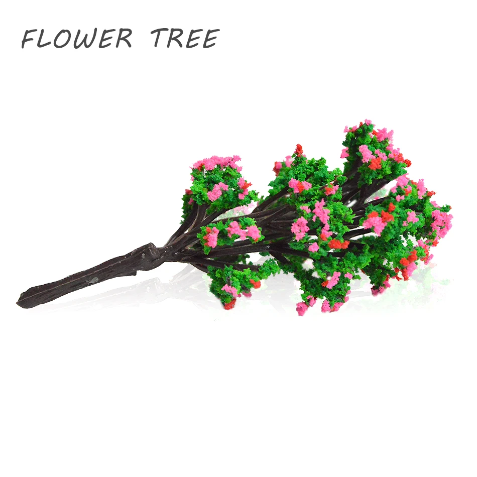 HO N Scale 8CM Color Model Flower Tree Miniature For Train Railway Scenery Layout Diorama | Игрушки и хобби