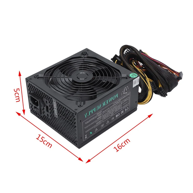 165-260V макс 1000W Питание Psu Pfc 14 см бесшумный вентилятор 24Pin 12V компьютер Sata консоль для ПК-игр с поддержкой Windows Питание для Intel Amd компьютерами