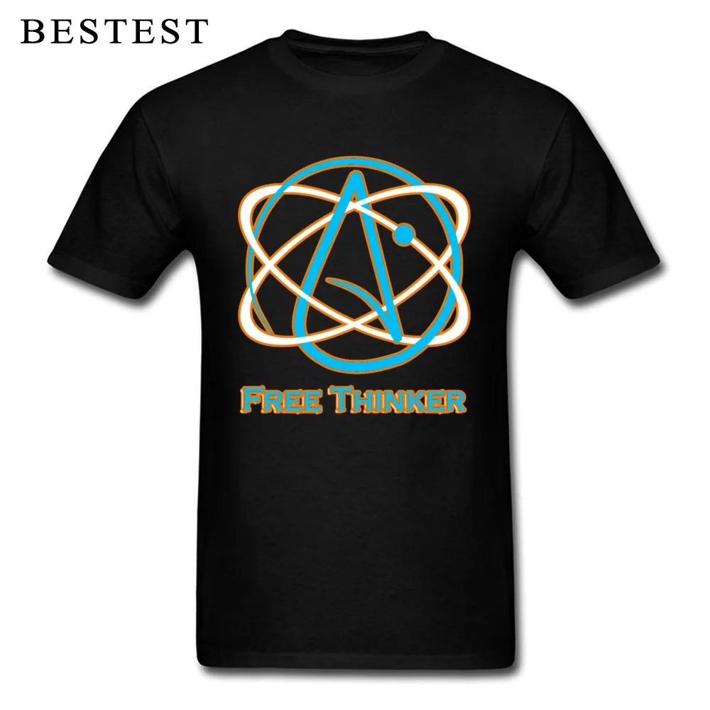 Atom Tshirt ateist ücretsiz düşünür sembol üst t-shirt erkekler için tasarım ostern gün Tees Hip Hop T Shirt O boyun % 100% pamuk kumaş
