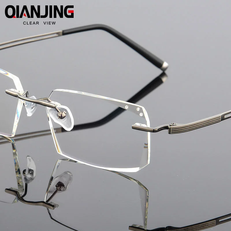 Очки QJ титановые без оправы для мужчин и женщин роскошные дизайнерские с