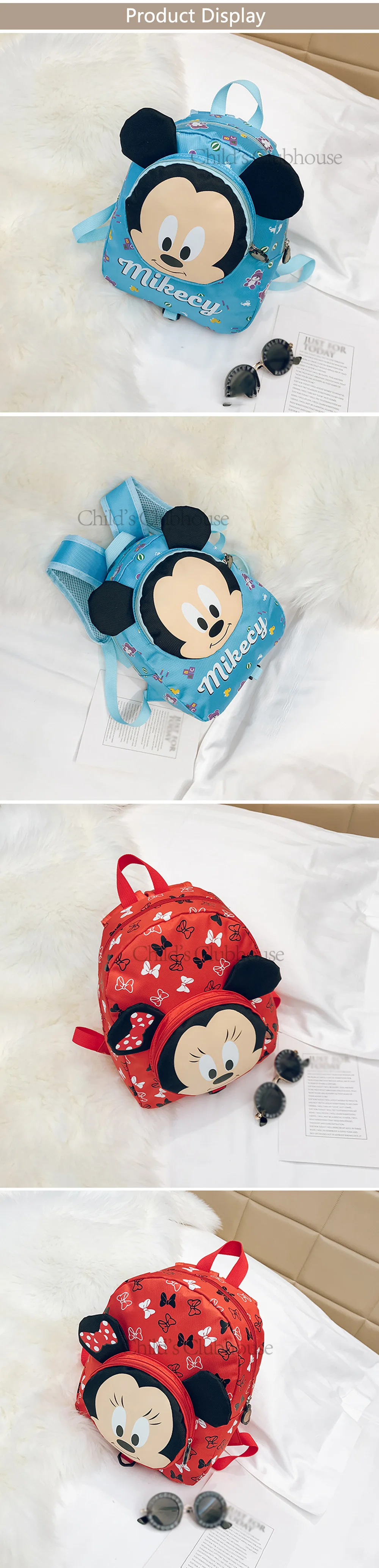 Disney Микки Маус Детский сад рюкзаки милая детская игрушка из мультика школьная сумка мини плюшевый рюкзак дети на открытом воздухе путешествия студенческие сумки