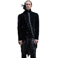 steam punk gothic palace winter asymmetric mens coat single breasted wool dovetail jackets with feathers slim fit outwear