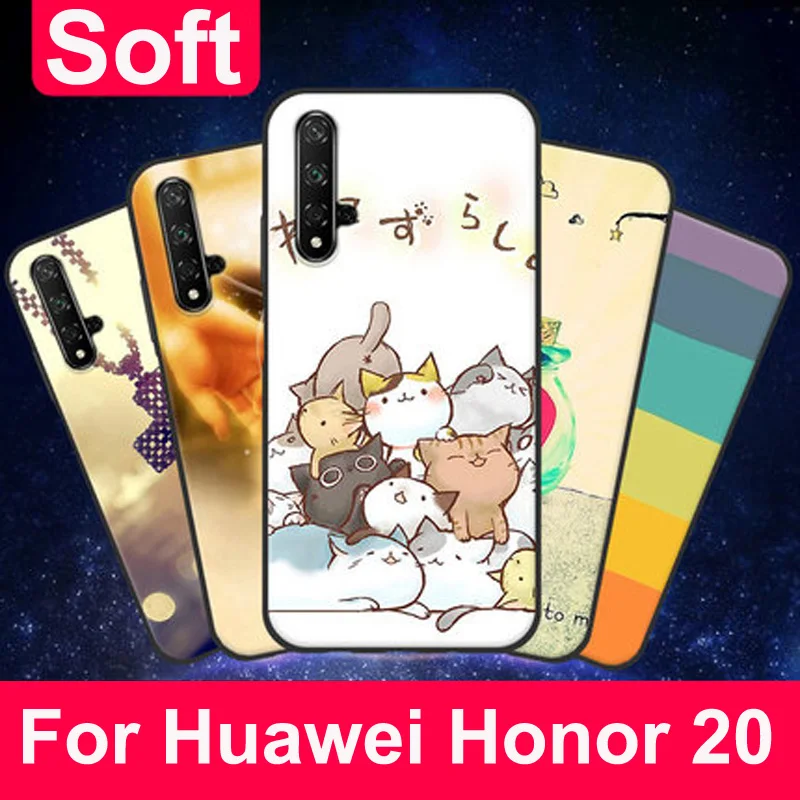 Для Huawei Honor 20 чехол 6 26 &quotмультяшный Мягкий Силиконовый ТПУ для телефона задняя