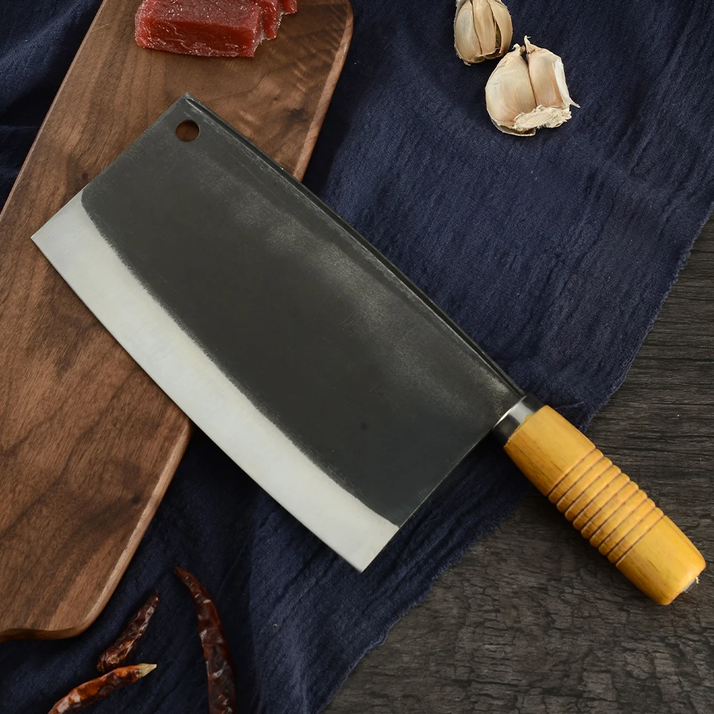 8 дюймов высокоуглеродный кухонный мясницкий нож деревянная ручка для ножа