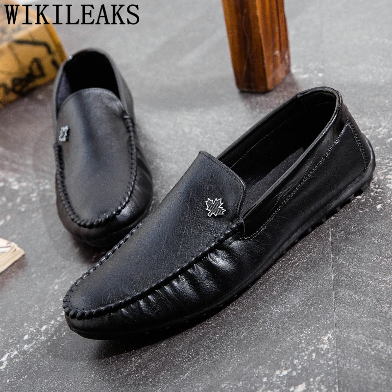 Мужские кожаные лоферы в британском стиле повседневная Роскошная Брендовая