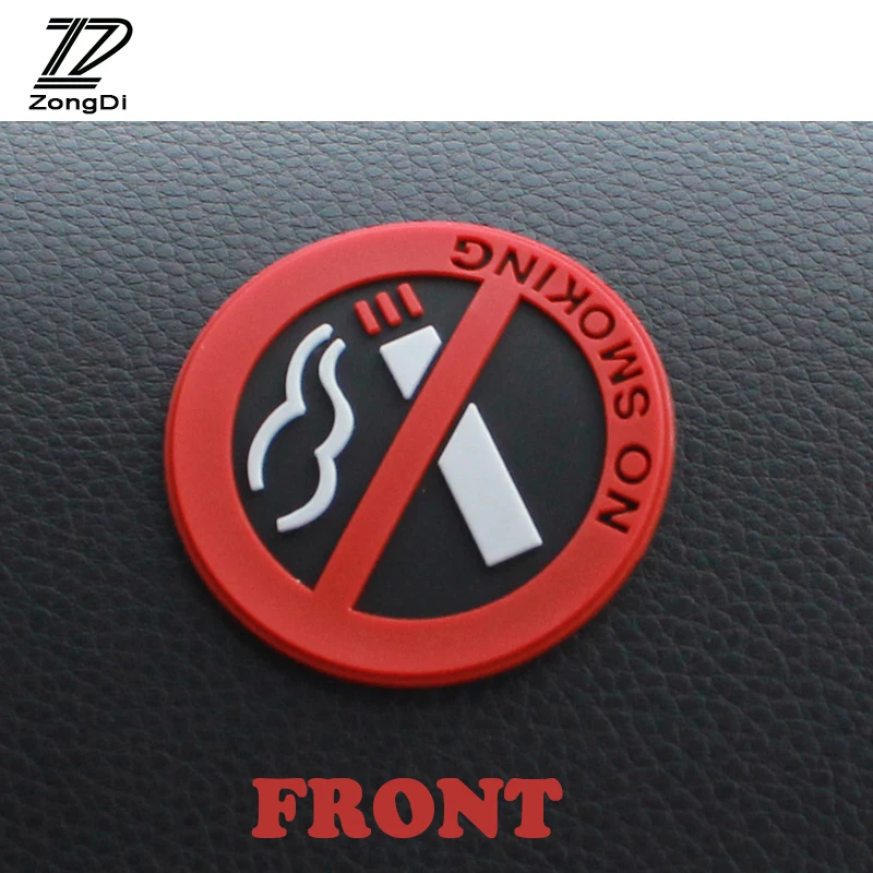 ZD 1 шт. наклейки на автомобиль логотип NO SMOKING для Seat Leon Ford Focus 2 3 Fiesta Kuga Ranger Ecosport Chevrolet