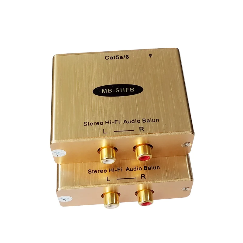 Стерео RCA аудио Balun Extender Over One Cat 5e/6 кабель до 1 км с защитой от перенапряжения 2 кВ |