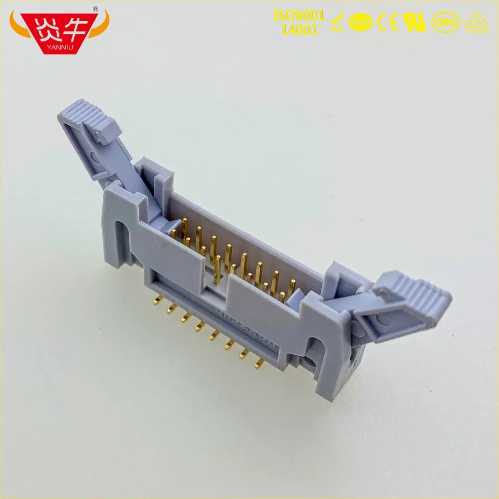 

DC2-16P IDC SOCKET BOX 2.54mm PITCH EJECTOR HEADER SMT CONNECTOR 2*8P 16PIN CONTACT PART OF THE GOLD-PLATED 3Au YANNIU