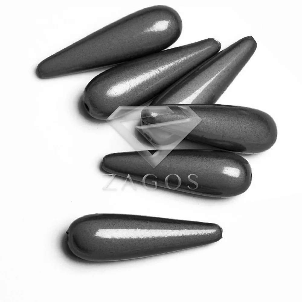 Black 10 шт. 29x9x9 мм акриловые каплевидные бусины для изготовления ювелирных изделий своими руками подходит для браслета и ожерелья AR0461 19 цветов на выбор - Цвет: Black
