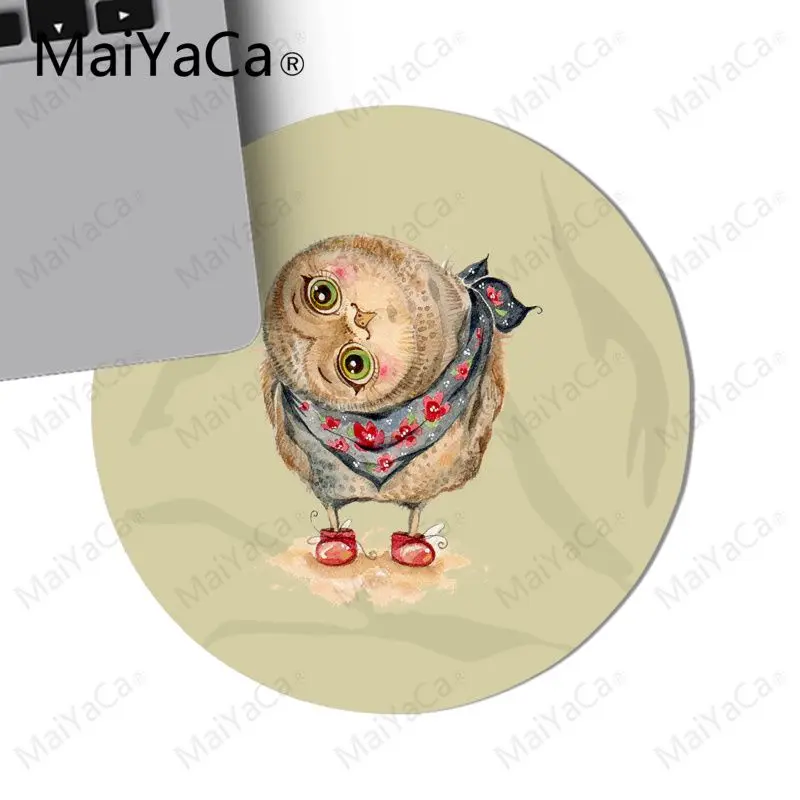 MaiYaCa новый дизайн Совы рисунок красивый коврик для мышки в стиле аниме круглый