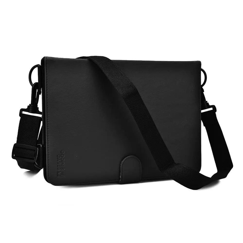Для Toshiba Excite Pro/чисто/записи Планшеты Folio Case W/плечевой ремень черного цвета (pu