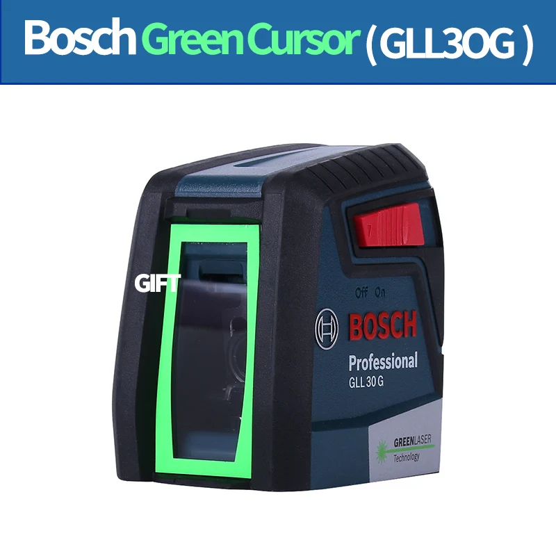 Bosch GLL30G лазерный уровень высокой точности зеленый свет двухлинейный горизонтальный и вертикальный лазерный уровень