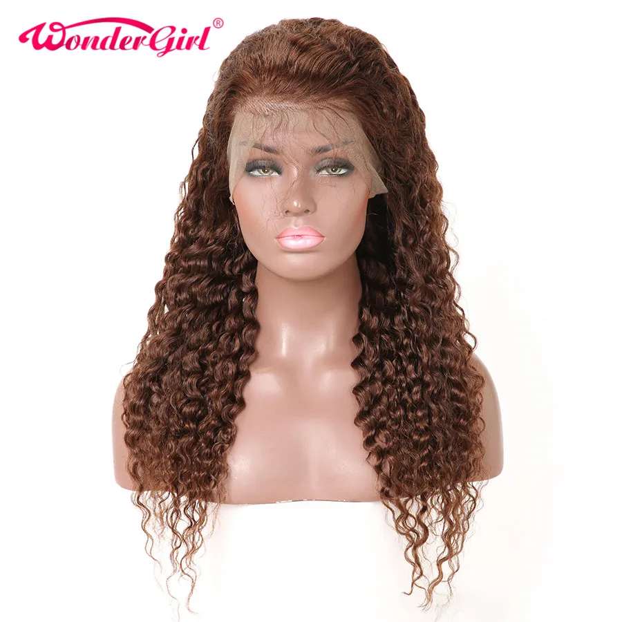Wonder girl 13x6 волна воды парик бразильские волосы Glueless фронта шнурка человеческих
