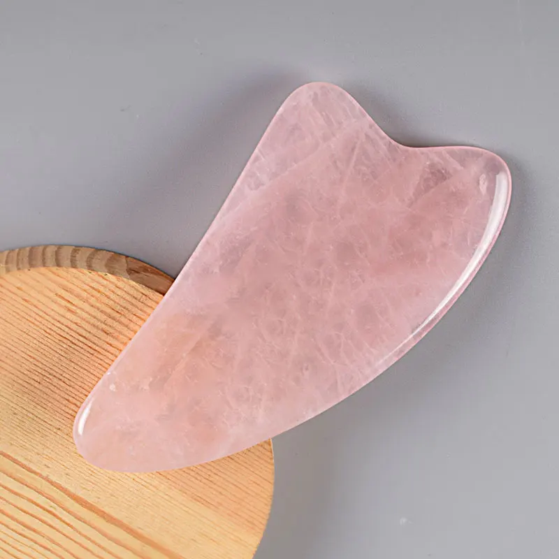 1 шт. большая Роза Кварц Для лица Gua Sha инструмент натуральный камень уход средства