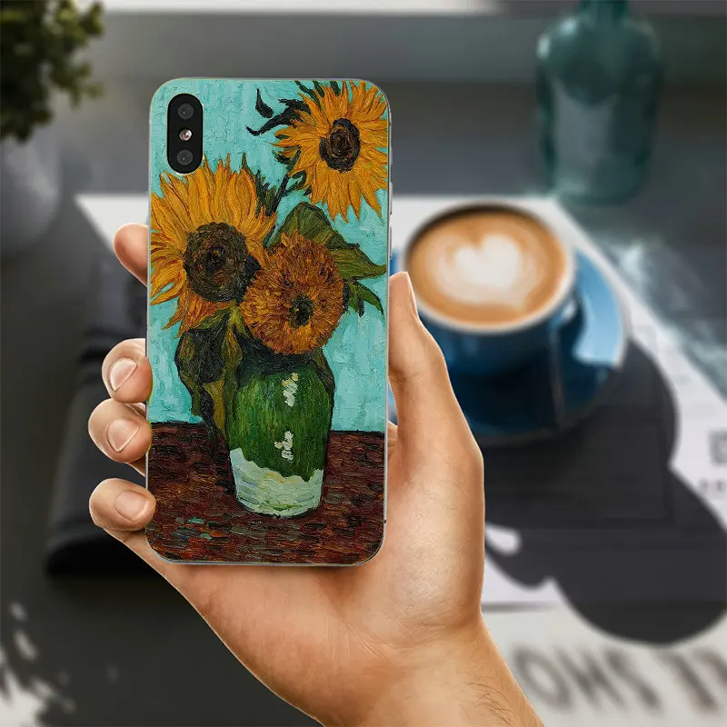 Мягкие ТПУ Силиконовые чехлы для телефонов iPhone X 8 Plus 5 5S 5C SE 6 S 7 4S сумки Подсолнух