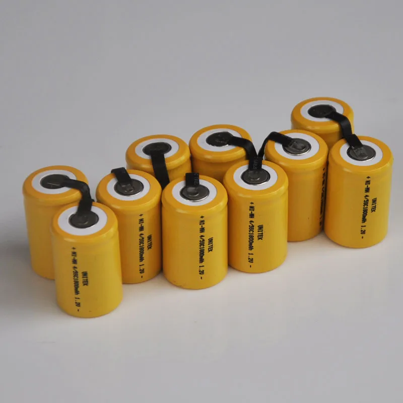 5-10PCS 1800mah 1.2V 4/5SC Ni-Mh rechargeable battery 4/5 SC cell for electric drill driver makita bosch dewalt hitachi tool | Электроника