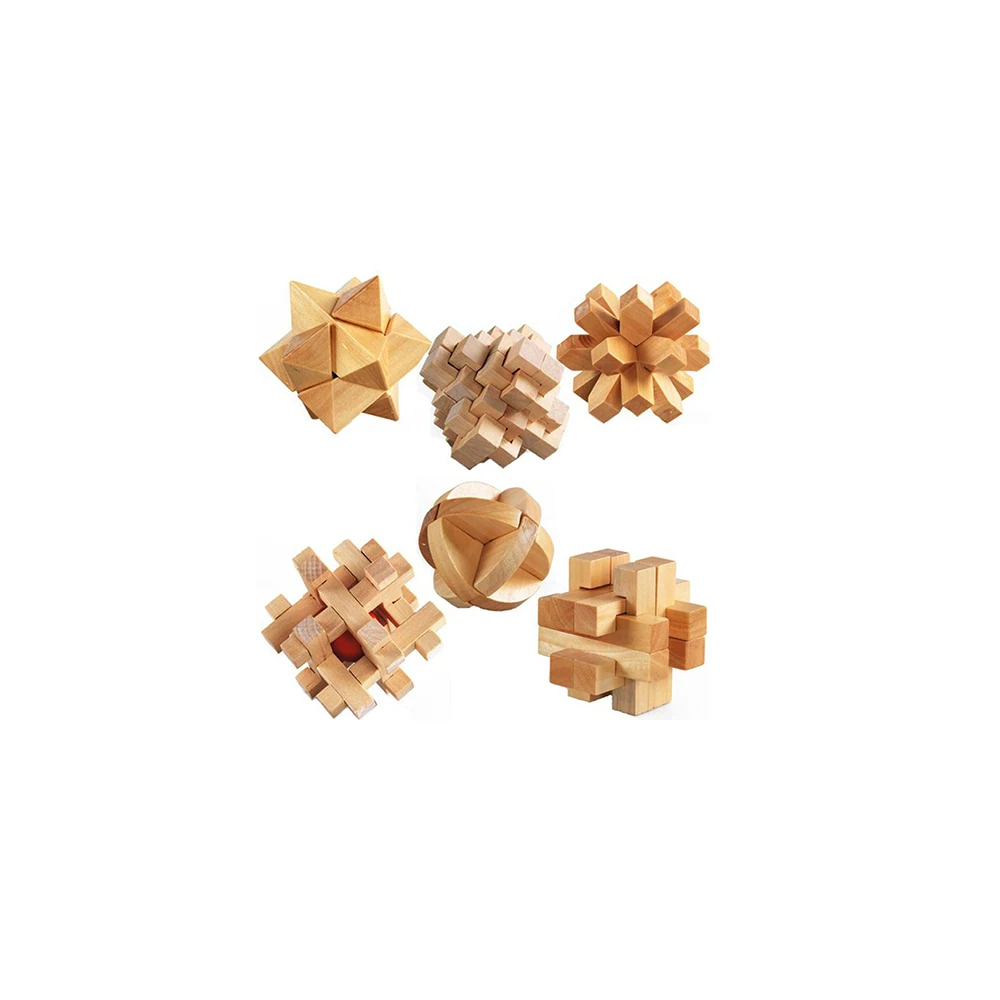 3D головоломки деревянные Классический Кубик гений и мозговые чайники Замок