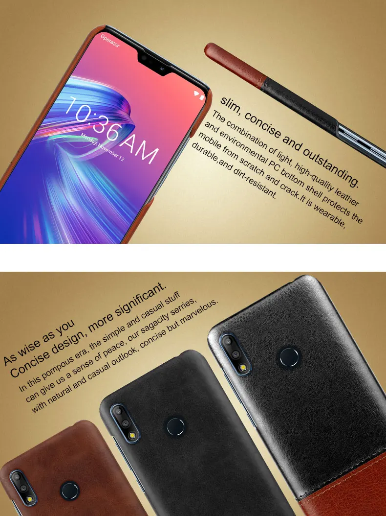Для Asus ZB631KL чехол Imak Ruiyi серия светильник роскошный из искусственной кожи жесткий чехол для телефона для Asus Zenfone Max Pro M2 ZB631KL