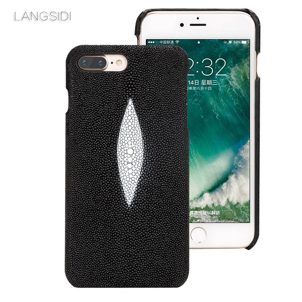 

custom made for iphone6 6S 6P 6SP 7 8 X case Pearl fish cover leather phone case for iphone 6p case Handmade custom phone case