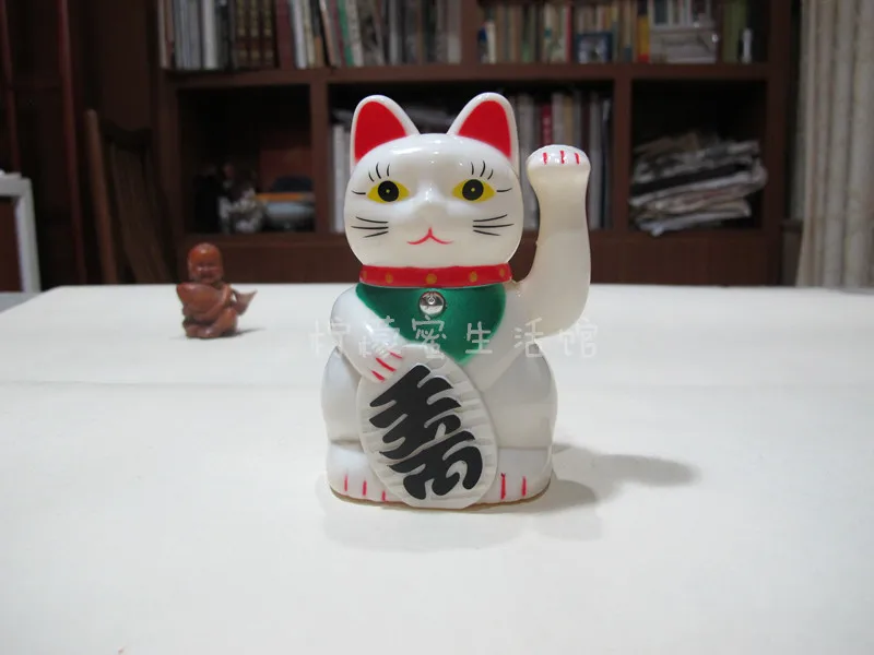 1 шт. креативный Кот Lucky Cat золото/белый пластик развевающаяся лапа качели