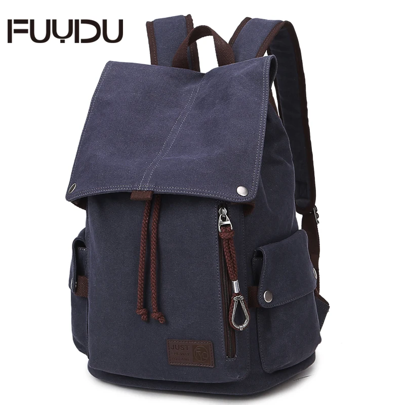 15.6 Inches Mochila 1-3 Days Trip Backpack Casual Canvas backpack for teenagers mochila College Student School Backpack