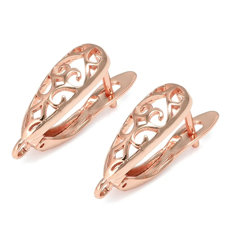 rose gold Новые 6 стильные серьги набор рыболовных крючков для ювелирных сережек Изготовление DIY ручной работы женские хрустальные серьги в подарок оптом - Цвет: rose gold